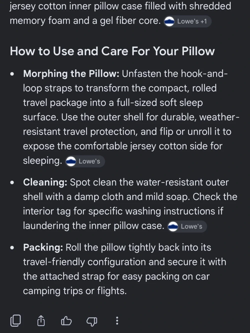 Klymit Drift Camping Pillow – Sage Green Travel Pillow
